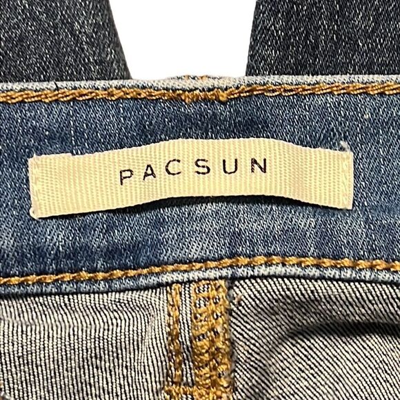 PACSUN High Rise Jegging Woman's Size 24 Two Tone Denim Stretch Skinny Jeans - Picture 7 of 9